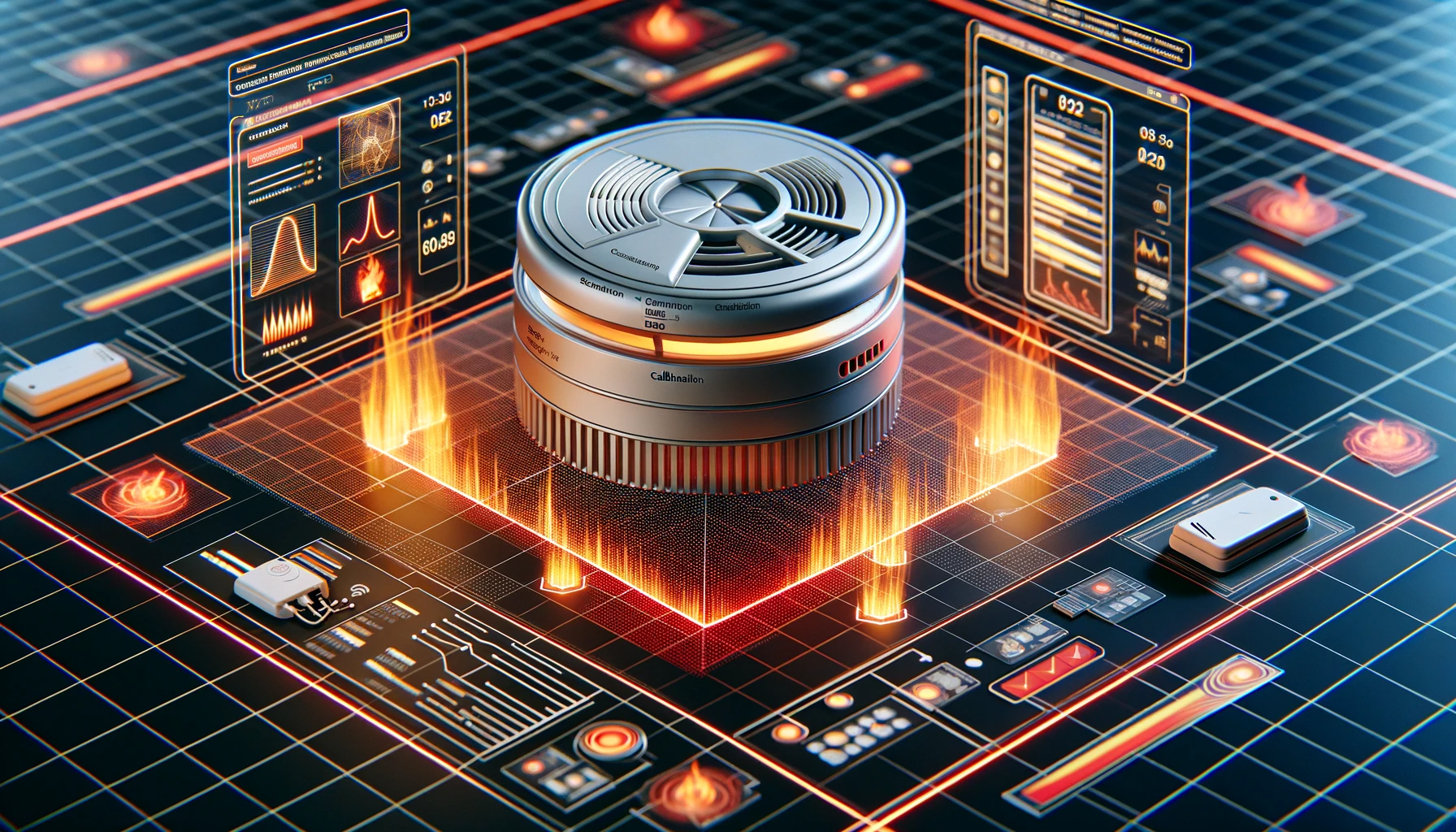 Study: Digital Twin-Based Calibration System for Smoke Alarms. Image credit: Generated using DALL.E.3