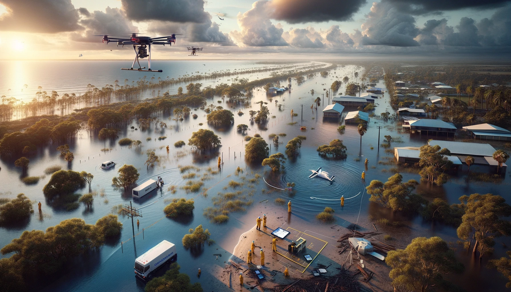 Study: Assessing Flood Susceptibility in Cyclone-Prone Regions Using Random Forest Machine Learning. Image credit: Generated using DALL.E.3