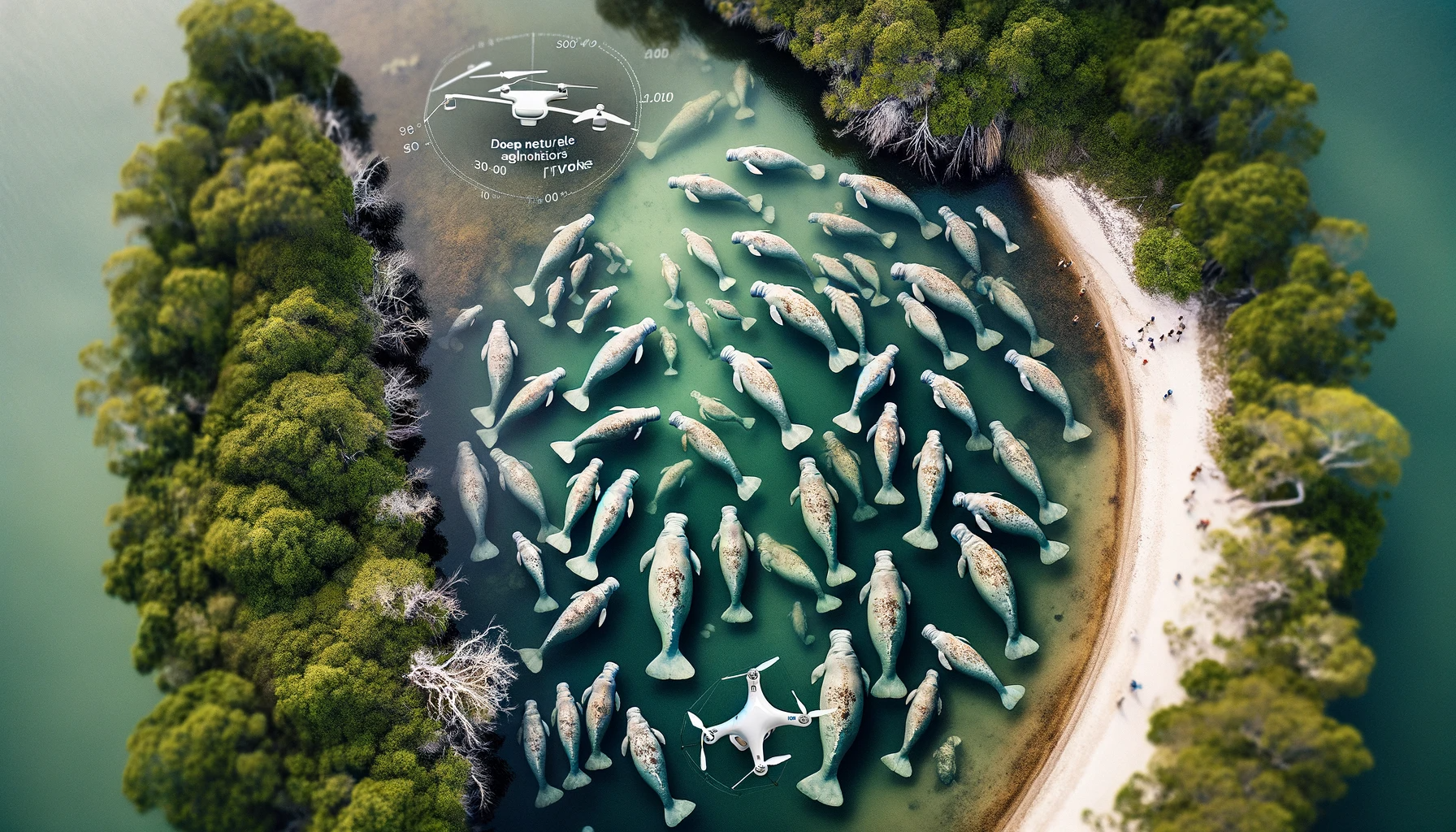 Study: Deep Learning-Based Manatee Crowd Counting Using Anisotropic Gaussian Kernel for Low-Quality Images. Image credit: Generated using DALL.E.3