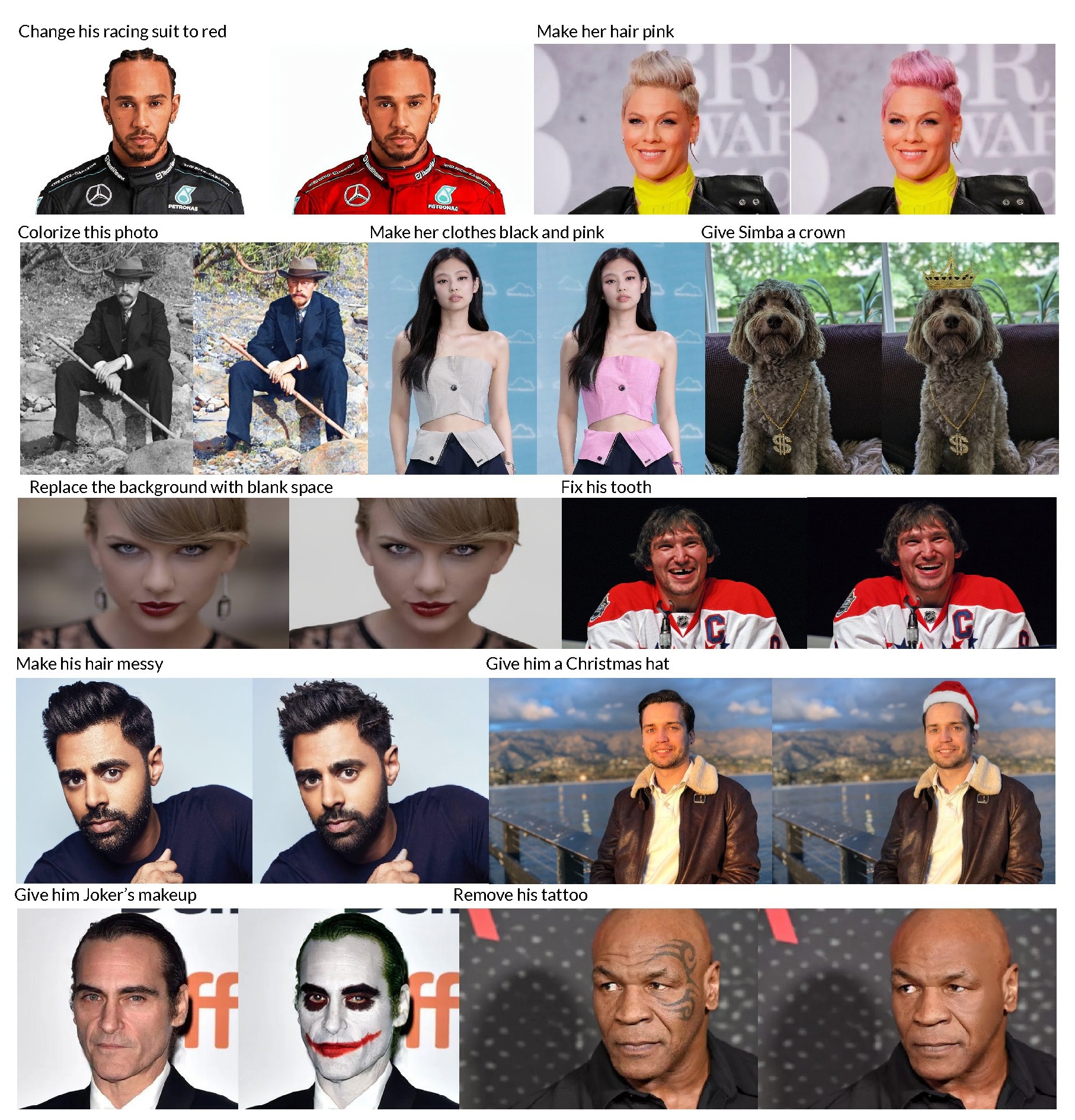 We visualize edits made by our model. We introduce REALEDIT, a large-scale image editing dataset sourced from Reddit with real-world user edit requests and human-edits. By finetuning on REALEDIT, our resultant model outperforms existing models by up to 165 Elo points with human judgment and delivers real world utility to real user requests online.