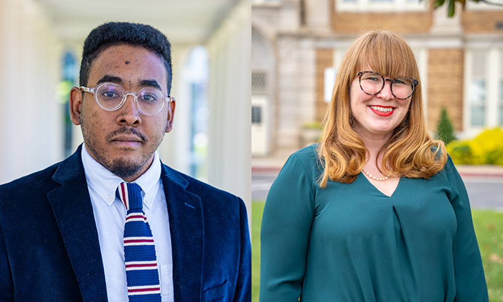 Amanda Gantt Sawyer and Marcus Wolfe, professors in JMU