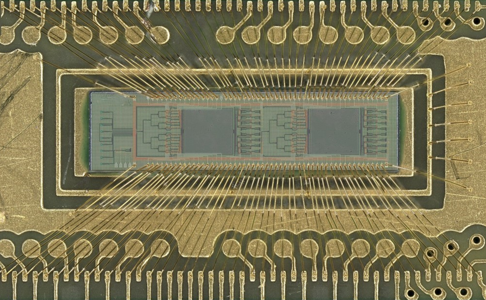 A new semiconductor chip fabricates miniature lenses on the chip to perform calculations using light instead of electricity, greatly increasing the power efficiency and reducing the computational run time of common AI tasks. Image Credit: Hangbo Yang