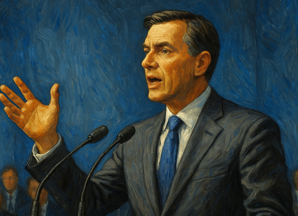 CEO giving a speech generated via DALL·E